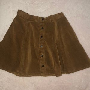Button down corduroy skirt
